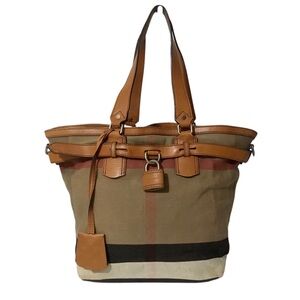 Authentic BURBERRY Canvas Tote Brown Bag (No strap)